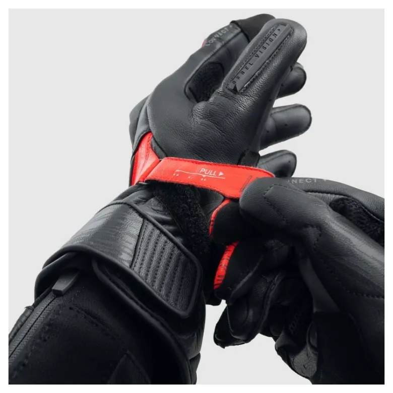 Rękawice miejskie REBELHORN VIPER BLACK/GREY/FLUO RED czarny szary czerwony fluo