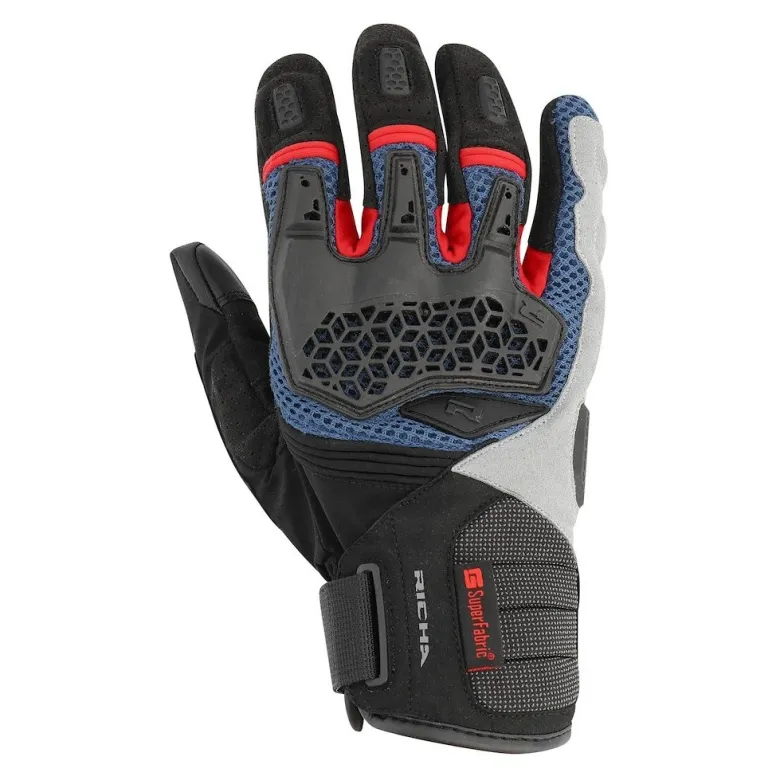 Rękawice miejskie RICHA BOGOTA BLACK/BLUE/RED czarny niebieski czerwony