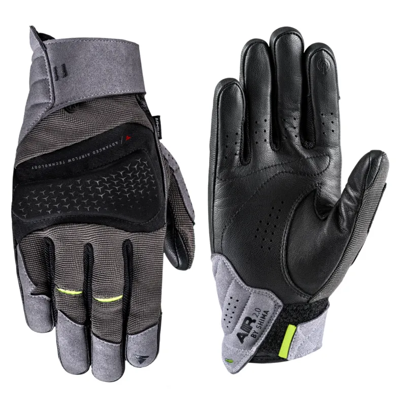 Rękawice miejskie SHIMA AIR 2.0 MEN GREY czarny szary