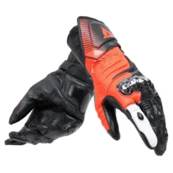 Rękawice sportowe DAINESE CARBON 4 LONG BLACK/FLO RED/WHITE czarny czerwony biały