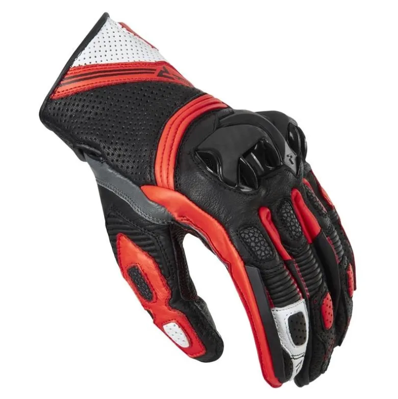 Rękawice sportowe REBELHORN ST SHORT BLACK/GREY/FLO RED czarny szary czerwony fluo