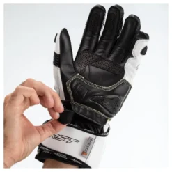 Rękawice sportowe RST TRACTECH EVO 4 CE WHITE/WHITE/BLACK biały czarny