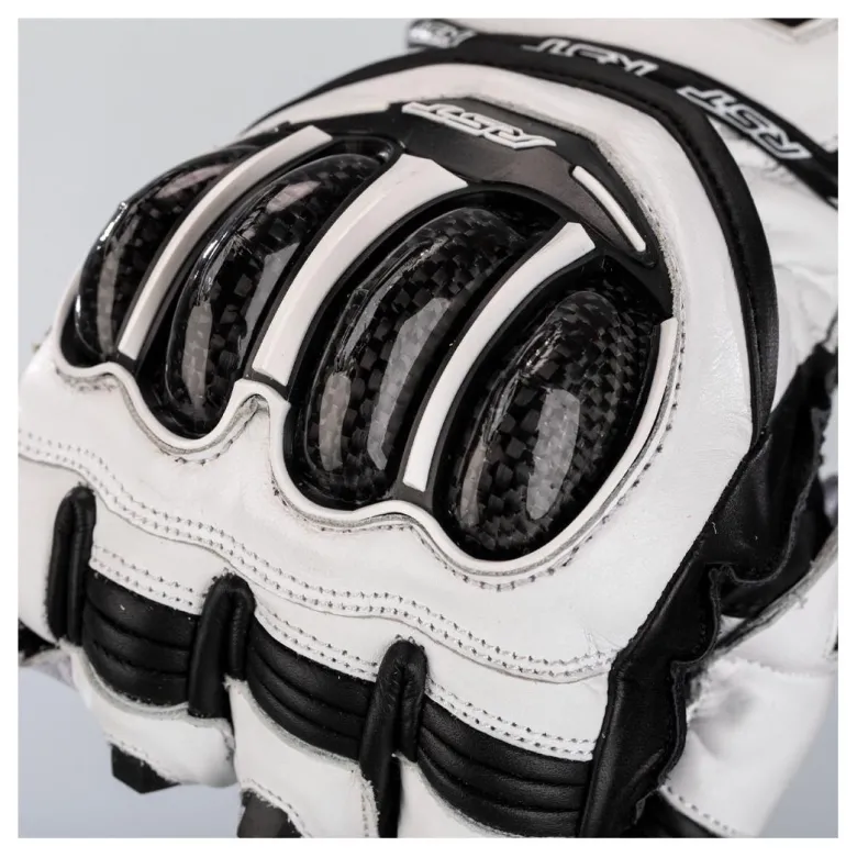 Rękawice sportowe RST TRACTECH EVO 4 CE WHITE/WHITE/BLACK biały czarny