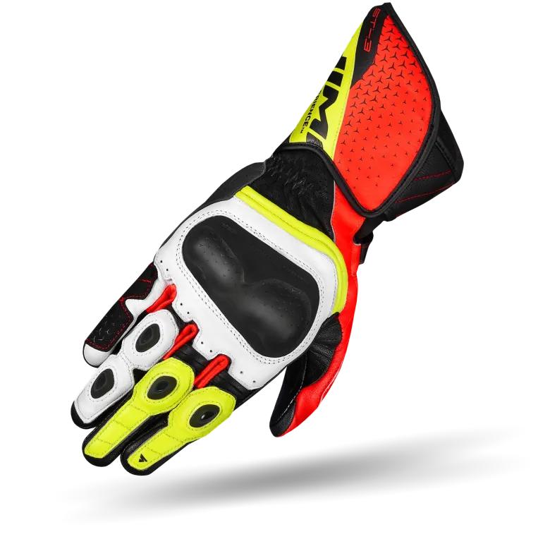 Rękawice sportowe SHIMA ST-3 MEN FLUO czarny czerwony biały żółty fluo