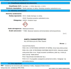 Środek do czyszczenia filtrów powietrza MUC-OFF 1L