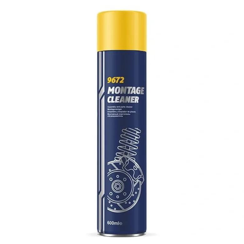 Środek do czyszczenia hamulców MANNOL MONTAGE CLEANER 600ml niebieski żółty