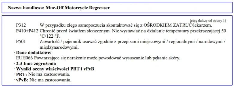 Środek do usuwania smaru MUC-OFF DEGREASER 500ml