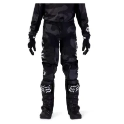 Spodnie cross dziecięce FOX JUNIOR 180 BNKR BLACK CAMO czarny szary