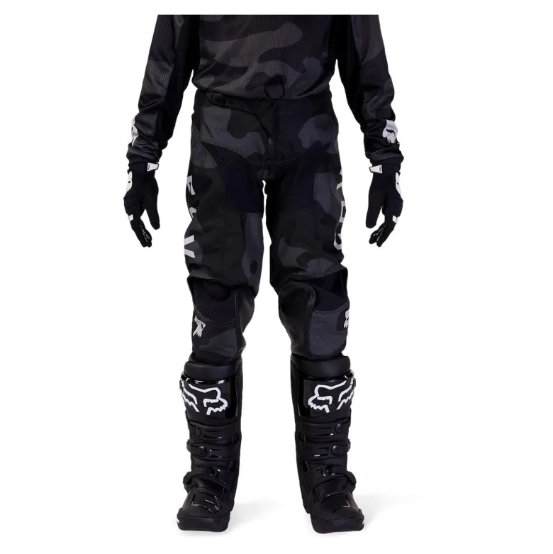 Spodnie cross dziecięce FOX JUNIOR 180 BNKR BLACK CAMO czarny szary