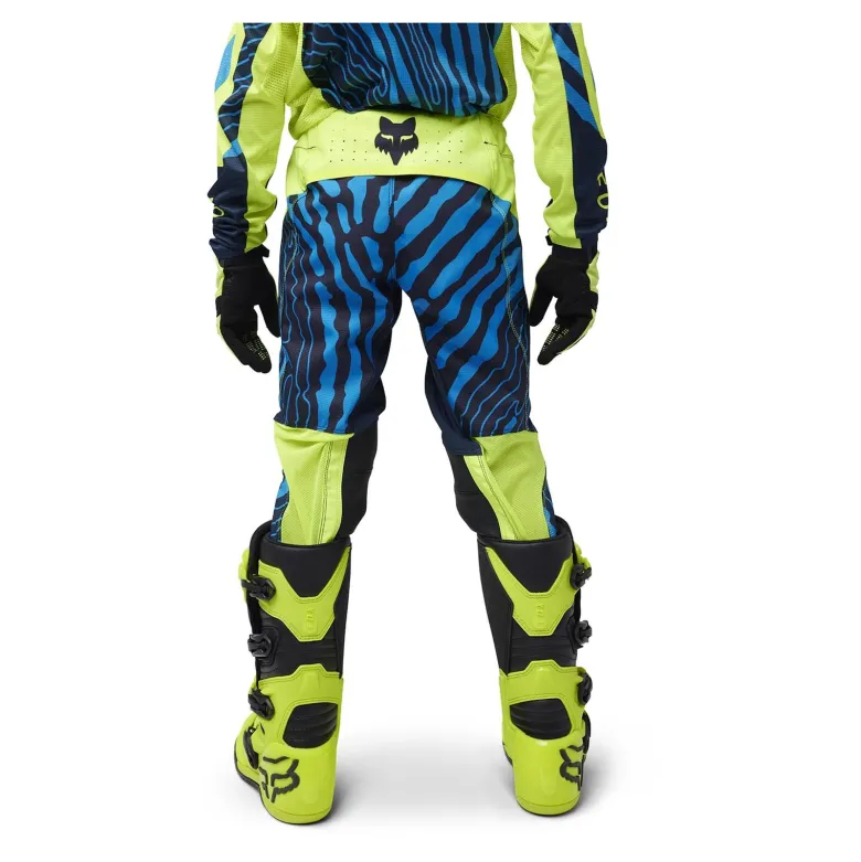 Spodnie cross dziecięce FOX JUNIOR FLEXAIR IMPRESSION FLUO YELLOW żółty fluo niebieski czarny