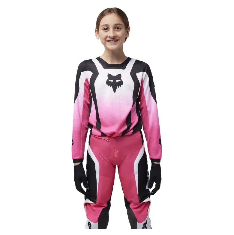 Spodnie cross dziecięce FOX JUNIOR GIRLS 180 LEAN BLACK/PINK czarny różowy