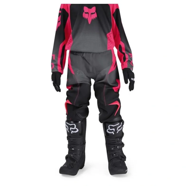 Spodnie cross dziecięce FOX JUNIOR GIRLS 180 SHIELD BLACK/PINK czarny różowy