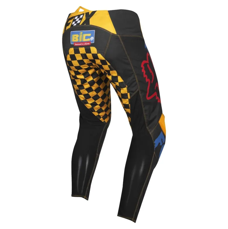Spodnie cross FOX 180 CZAR BLACK/YELLOW czarny żółty niebieski