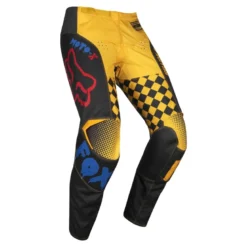 Spodnie cross FOX 180 CZAR BLACK/YELLOW czarny żółty niebieski