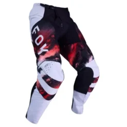 Spodnie cross FOX 180 KAIROS WHITE/FLUO RED biały czerwony fluo