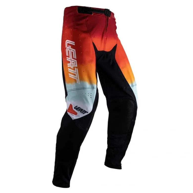 Spodnie cross LEATT MOTO 4.5 GLAMIS czerwony żółty pomarańczowy czarny biały