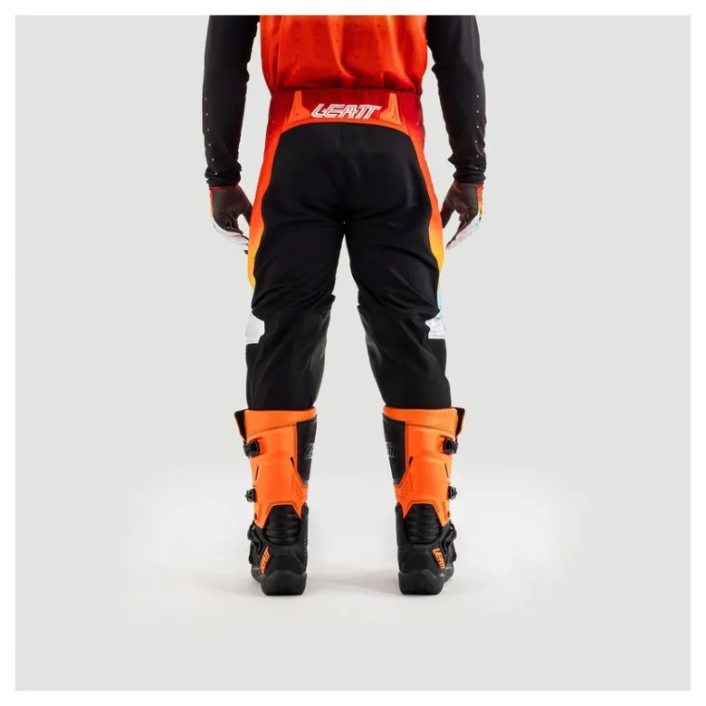 Spodnie cross LEATT MOTO 4.5 GLAMIS czerwony żółty pomarańczowy czarny biały