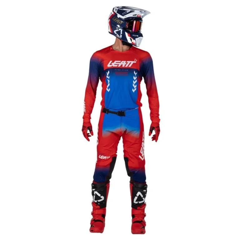 Spodnie cross LEATT MOTO 5.5 I.K.S. ROYAL BLUE/RED niebieski czerwony
