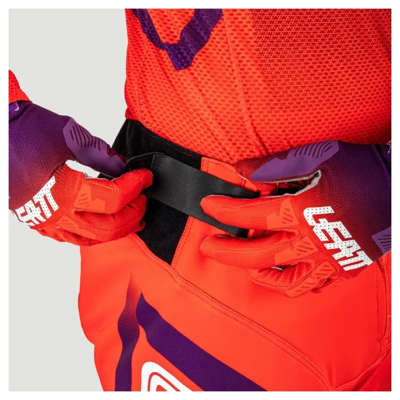 Spodnie cross LEATT MOTO 5.5 I.K.S. SUNBURN czerwony