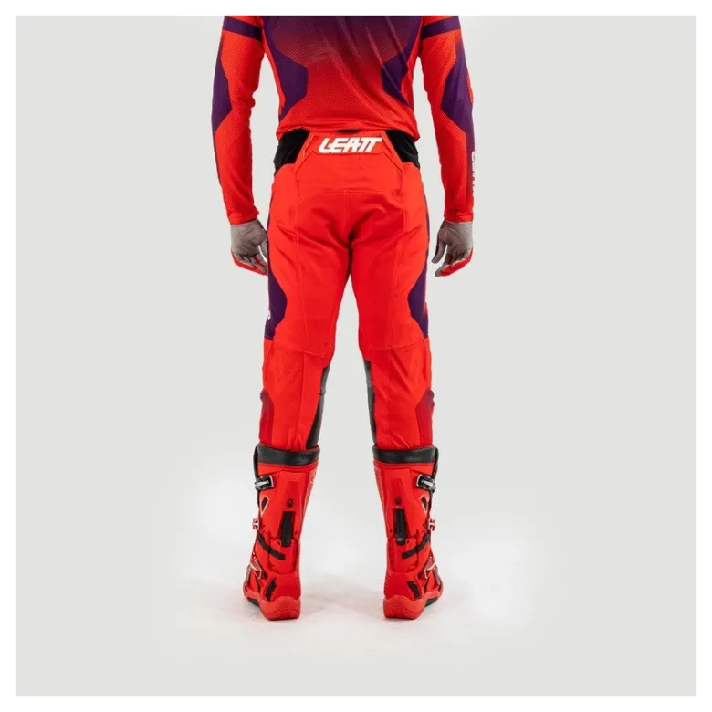 Spodnie cross LEATT MOTO 5.5 I.K.S. SUNBURN czerwony