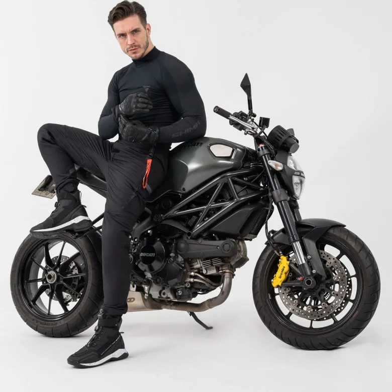 Spodnie motocyklowe SHIMA AKIRA BLACK czarny