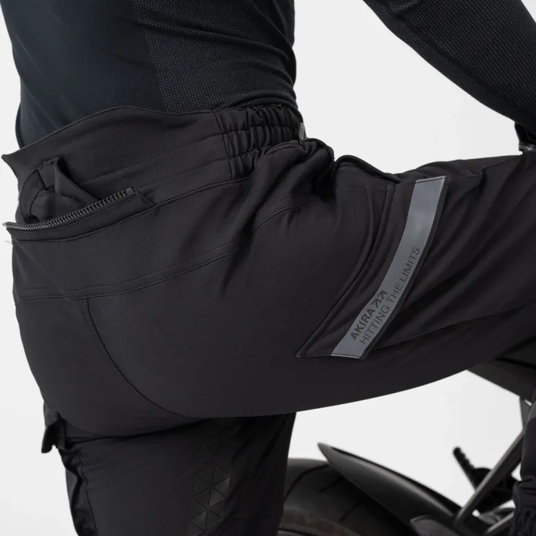 Spodnie motocyklowe SHIMA AKIRA BLACK czarny