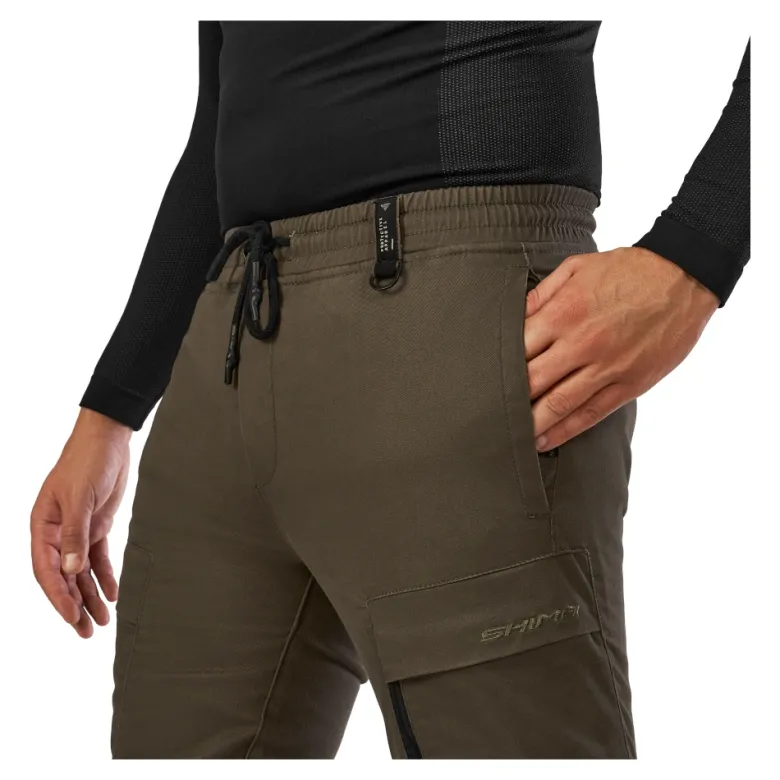 Spodnie motocyklowe SHIMA JOGGSTER KHAKI zielony