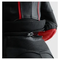 Spodnie skórzane damskie REBELHORN DIVA BLACK/RED czarny czerwony
