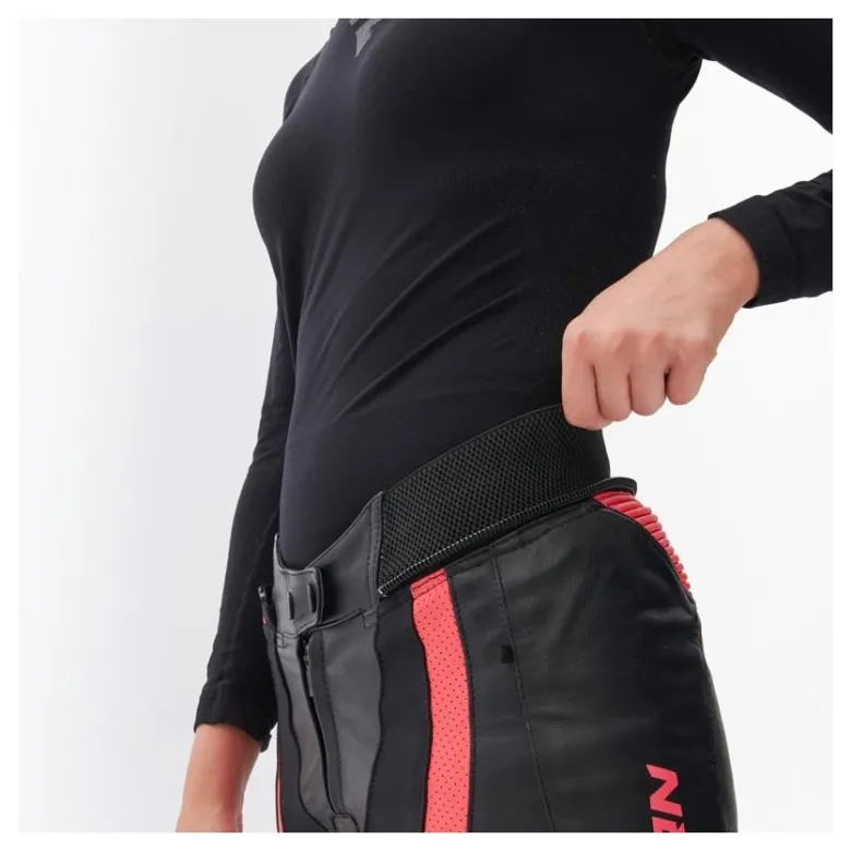 Spodnie skórzane damskie REBELHORN REBEL LADY PINK/BLACK różowy czarny