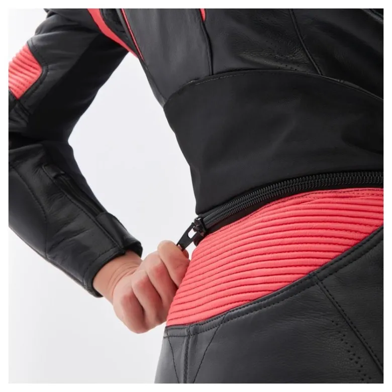 Spodnie skórzane damskie REBELHORN REBEL LADY PINK/BLACK różowy czarny
