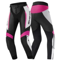 Spodnie skórzane damskie SHIMA MIURA 2.0 PINK FLUO czarny różowy