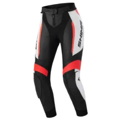 Spodnie skórzane damskie SHIMA MIURA 2.0 RED FLUO czarny biały czerwony fluo