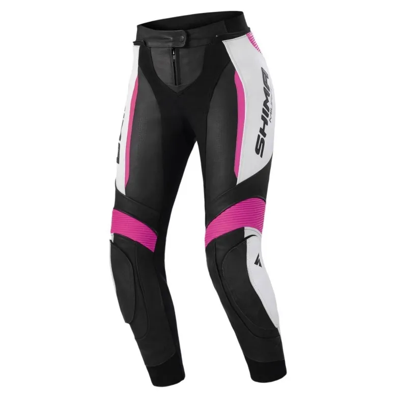 Spodnie skórzane damskie SHIMA MIURA 2.0 PINK czarny biały różowy