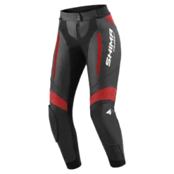 Spodnie skórzane damskie SHIMA MIURA 2.0 BLACK/RED czarny czerwony biały