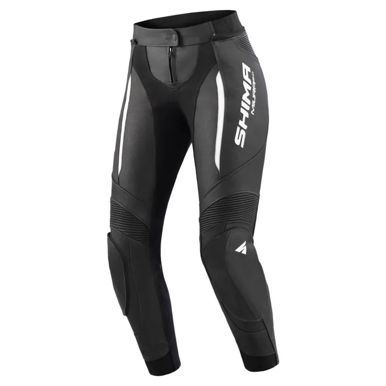 Spodnie skórzane damskie SHIMA MIURA 2.0 BLACK/WHITE czarny biały