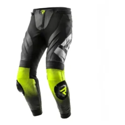 Spodnie skórzane REBELHORN INFERNO BLACK/WHITE/FLUO YELLOW czarny biały żółty fluo