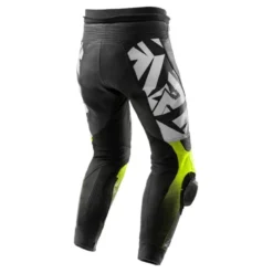 Spodnie skórzane REBELHORN INFERNO BLACK/WHITE/FLUO YELLOW czarny biały żółty fluo
