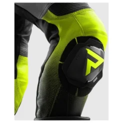 Spodnie skórzane REBELHORN INFERNO BLACK/WHITE/FLUO YELLOW czarny biały żółty fluo