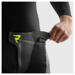 Spodnie skórzane REBELHORN INFERNO BLACK/WHITE/FLUO YELLOW czarny biały żółty fluo