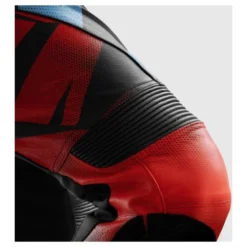 Spodnie skórzane REBELHORN INFERNO BLACK/BLUE/WHITE/RED czarny niebieski biały czerwony