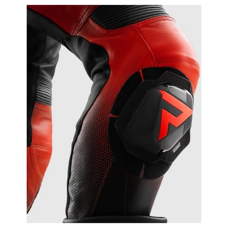 Spodnie skórzane REBELHORN INFERNO BLACK/BLUE/WHITE/RED czarny niebieski biały czerwony