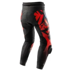 Spodnie skórzane REBELHORN INFERNO BLACK/BLUE/WHITE/RED czarny niebieski biały czerwony