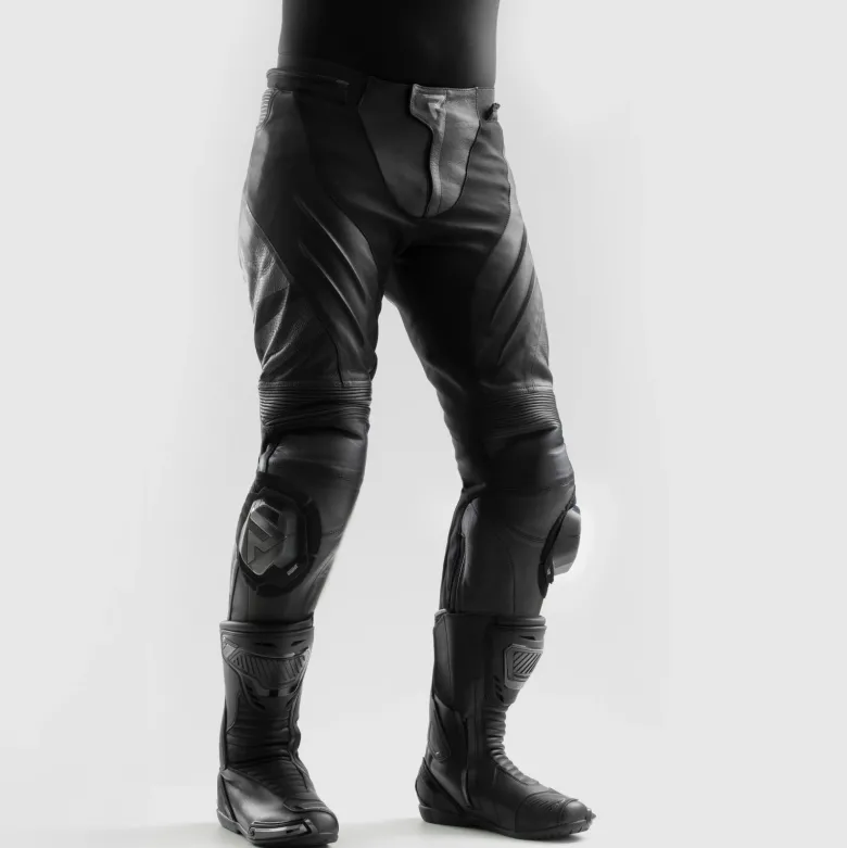 Spodnie skórzane REBELHORN INFERNO BLACK czarny