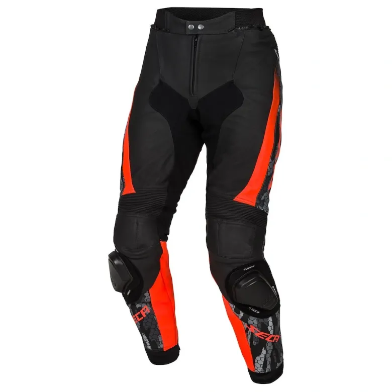 Spodnie skórzane SECA SRS II FLUO RED czerwony fluo czarny szary