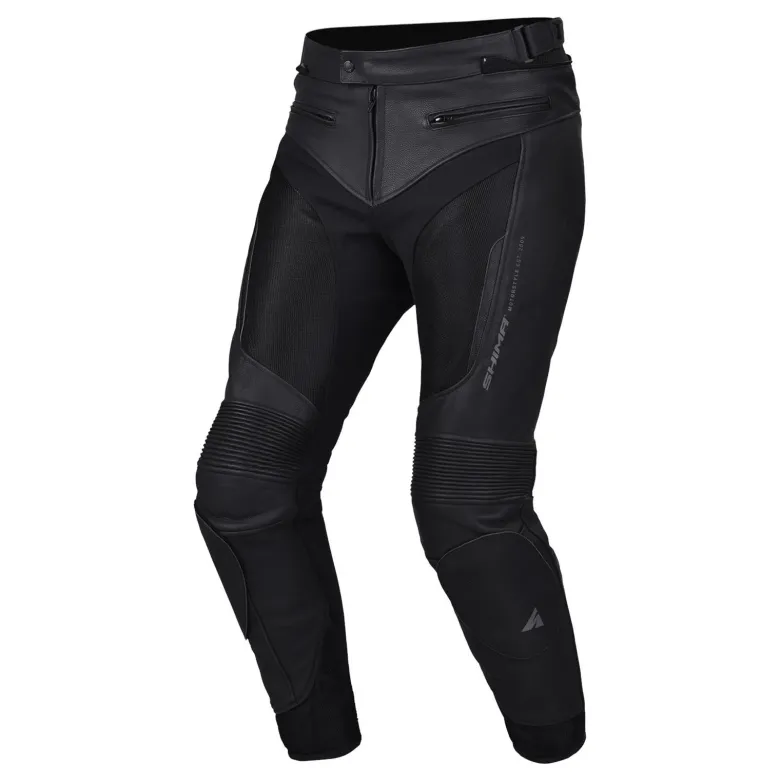 Spodnie skórzane SHIMA PISTON BLACK czarny