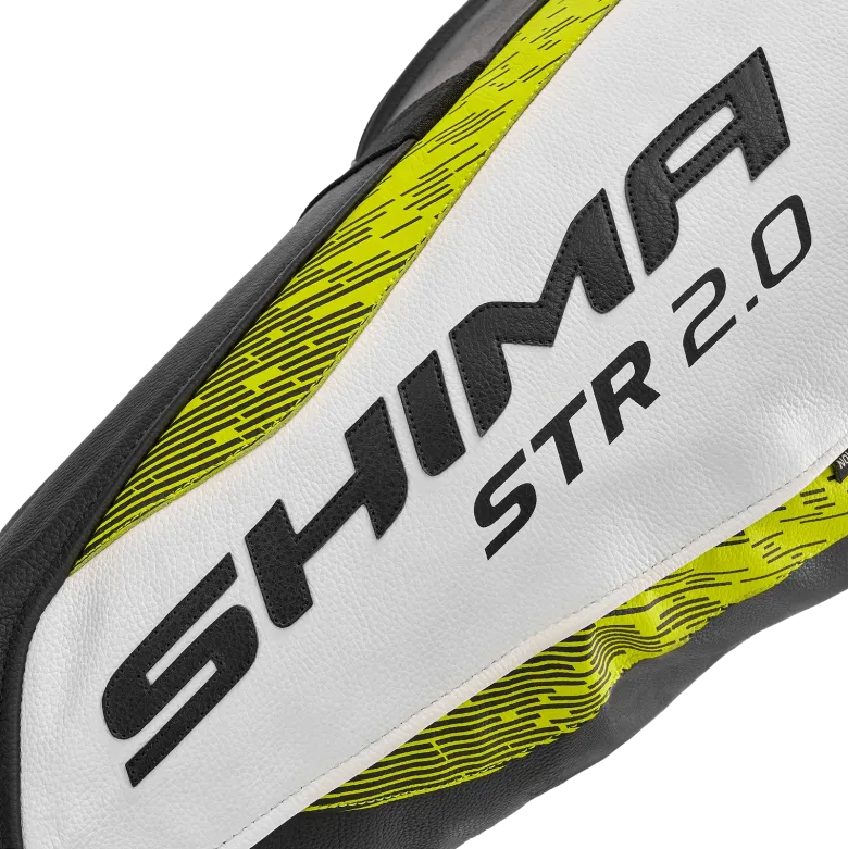 Spodnie skórzane SHIMA STR 2.0 FLUO czarny biały żółty fluo