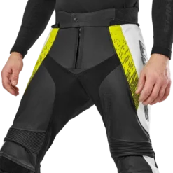 Spodnie skórzane SHIMA STR 2.0 FLUO czarny biały żółty fluo
