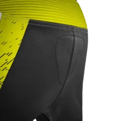 Spodnie skórzane SHIMA STR 2.0 FLUO czarny biały żółty fluo