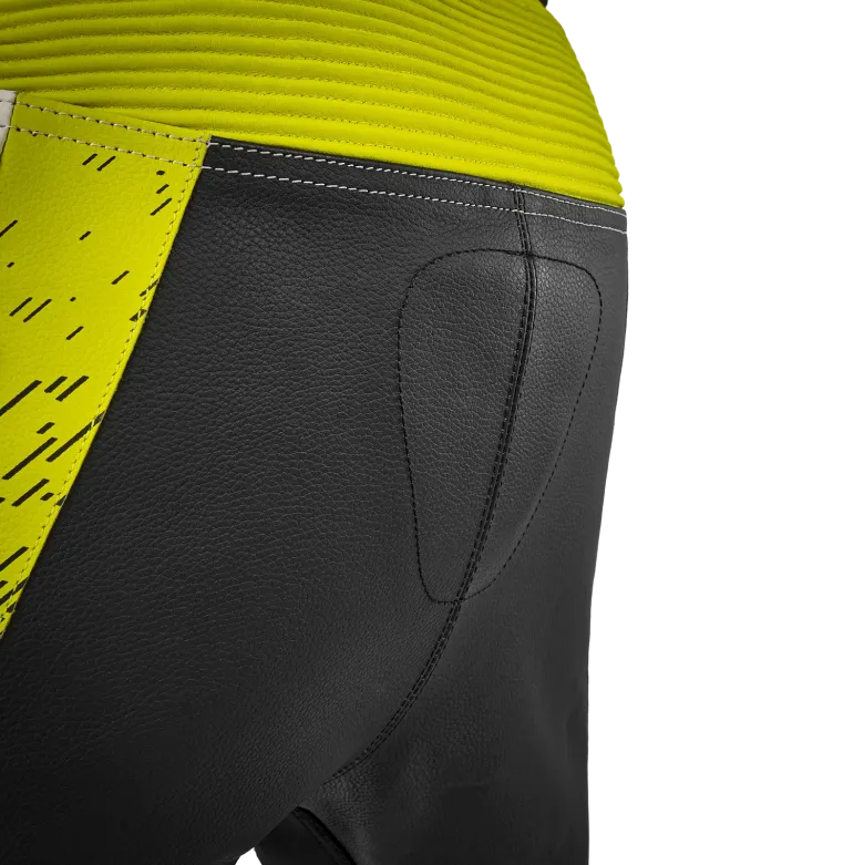 Spodnie skórzane SHIMA STR 2.0 FLUO czarny biały żółty fluo