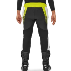 Spodnie skórzane SHIMA STR 2.0 FLUO czarny biały żółty fluo